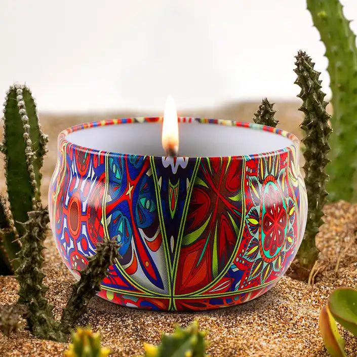 Abstract Print Jar Candles